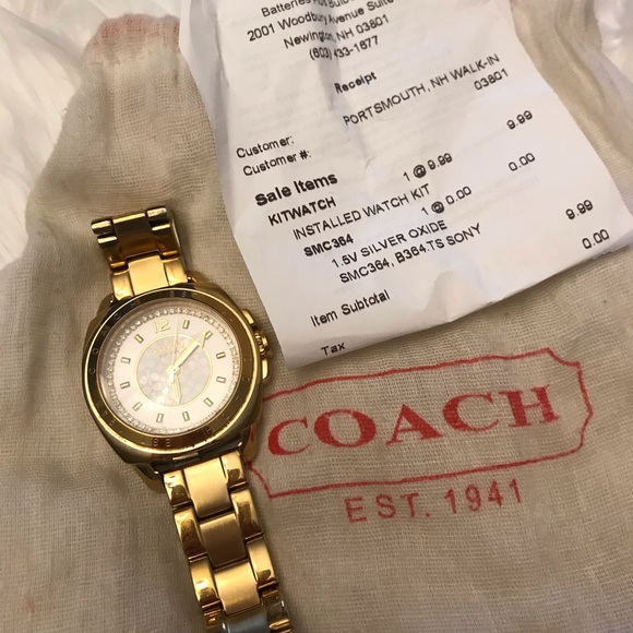 Coach Gold Tone Watch - Picture 6 of 8